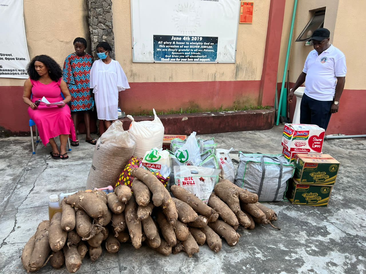 Food and household items distribution to the orphans and the poor in the society. 4